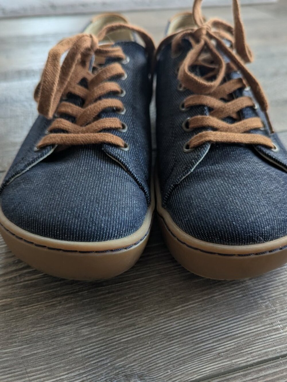Birkenstock Unisex Arran Low Profile Support Footbed Sneaker Shoes Denim 38 - Picture 4 of 8
